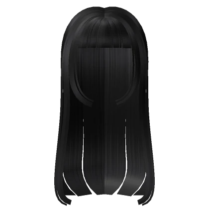 Black Straight Hime Cut