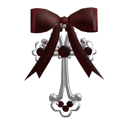 Pretty Red Emo Cross Bow Hair Clip