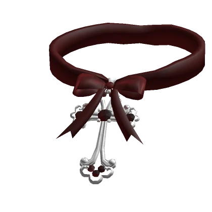 Pretty Red Emo Cross Bow Choker