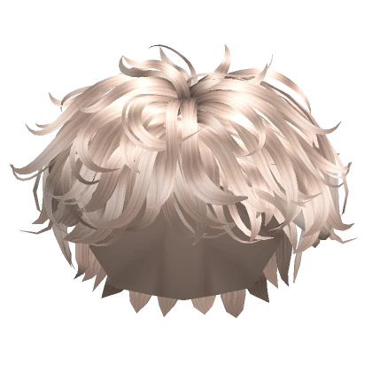 Fluffy Messy Boy Hair Platinum Blonde