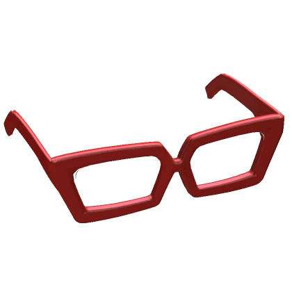 Red Oversized Cat Eye Glasses