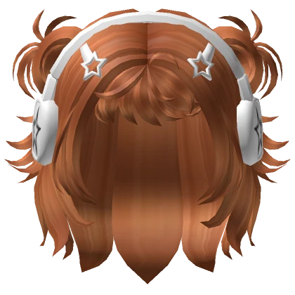 Short Y2K Buns Ginger w/ Star Headphones