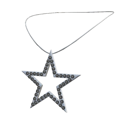 Y2K Fabulous McBling Star Necklace | Black