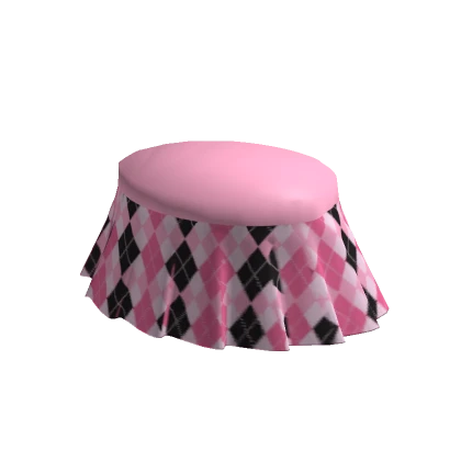 pink argyle mini skirt