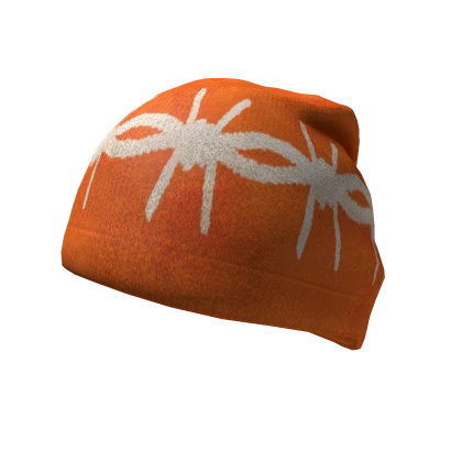 BARBED WIRE BEANIE -- ORANGE