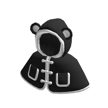 Cute Bear Cloak - Black