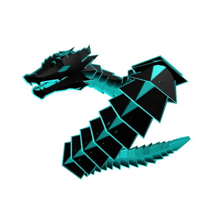 Dragon Cartoony Cyan