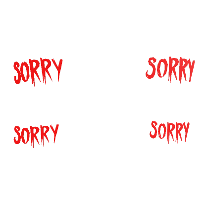 Sorry sign red