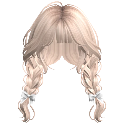 Adorable Braided Pigtails(Platinum Blonde)