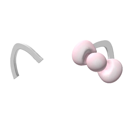 kawaii kitty ears and bow ( white and pink )