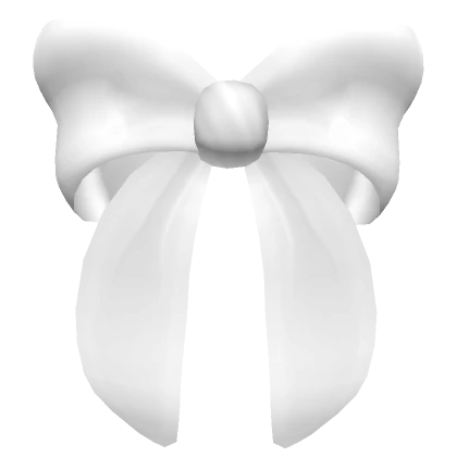 Decorous Glam Hair Bow in White