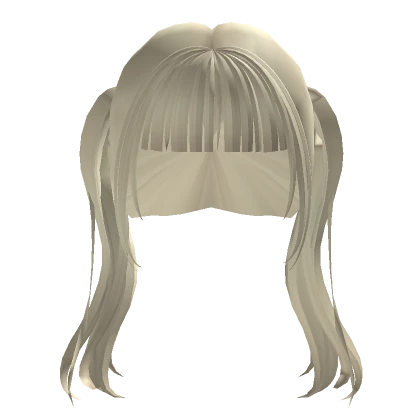 blonde pigtails with bangs