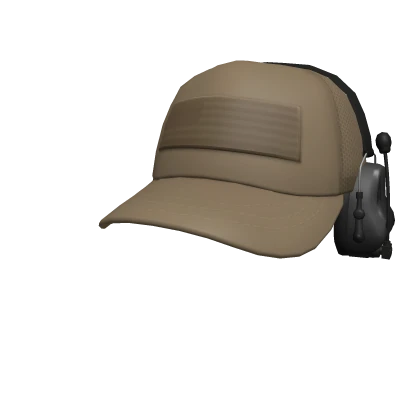 Tactical Cap & Headset - Desert Tan & Grey
