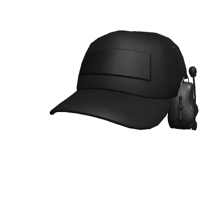 Tactical Cap & Headset -  Black & Grey