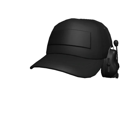 Tactical Cap & Headset -  Black