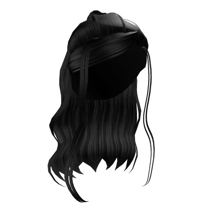 Half Up Half Down Curly Hair in Black