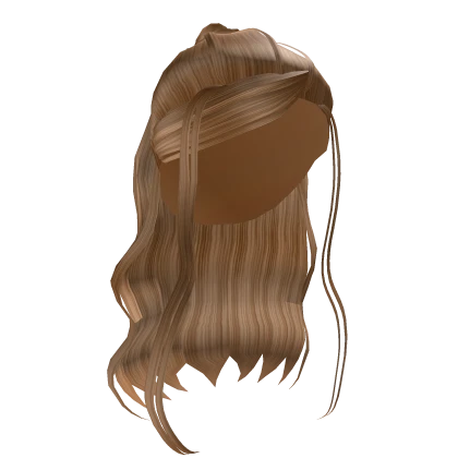 Half Up Half Down Curly Hair in Caramel