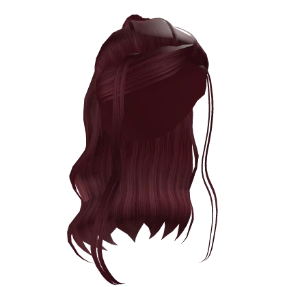 Half Up Half Down Curly Hair in Plum