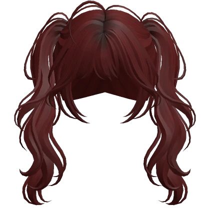 High Fluffy Pigtails(Dark Red)