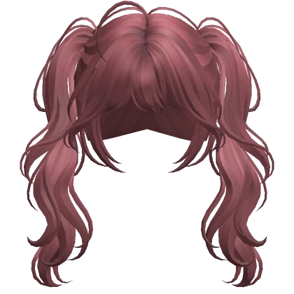 High Fluffy Pigtails(Dark Pink)