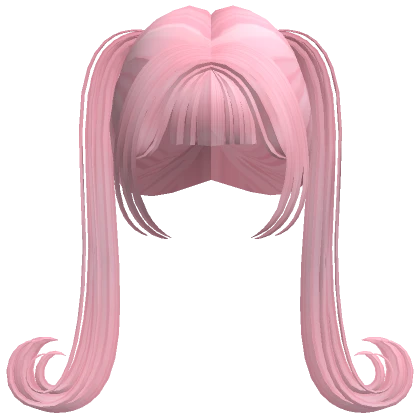 Long Swirly Pigtails Pink