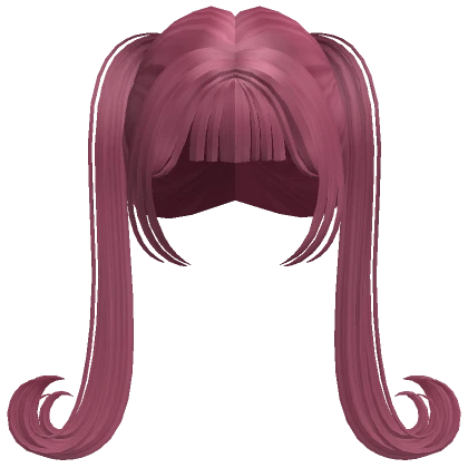 Long Swirly Pigtails Magenta