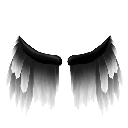 Black & White Glowing Cupid Wings