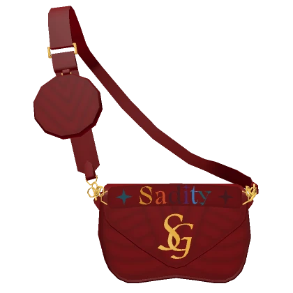 SG| Sadity Deep Red New Wave Shoulder Bag