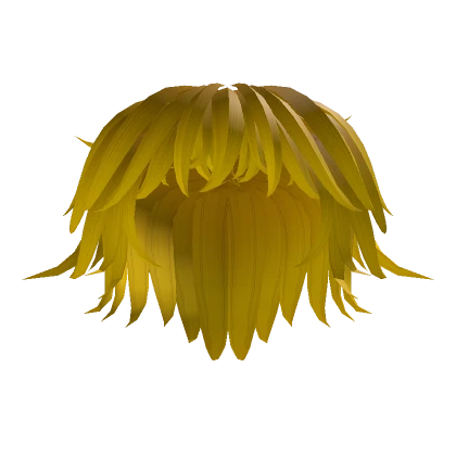 Yellow Anime Messy Fluffy Hair