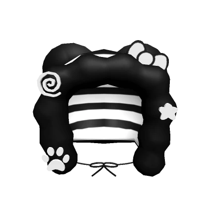 Black & White Kawaii Cutecore Fur Hoodie