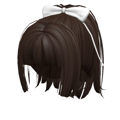 Super Cute Hime Cut Ponytail - Brown