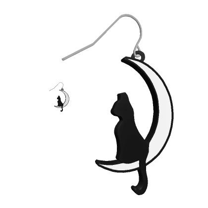 Moon Cat Earrings