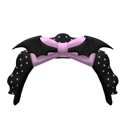 Kawaii Pink Ruffled Bat Headband