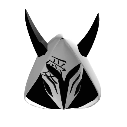 Black and White Ninja Assassin Demon Hood