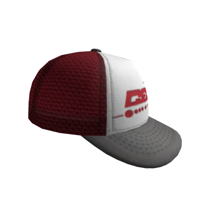 SIDEWAYS GENKNITE TRUCKER CAP -- GRAY / RED