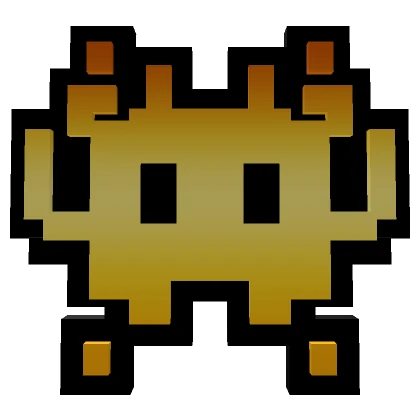 Golden 8-BIT Alien Friend