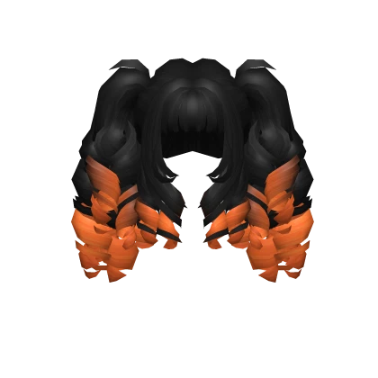 Lush Gyaru Curls in Halloween Black to Orange