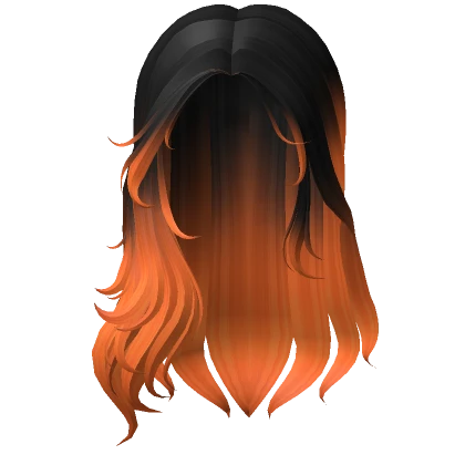 Silky Malibu Hair in Halloween Black to Orange