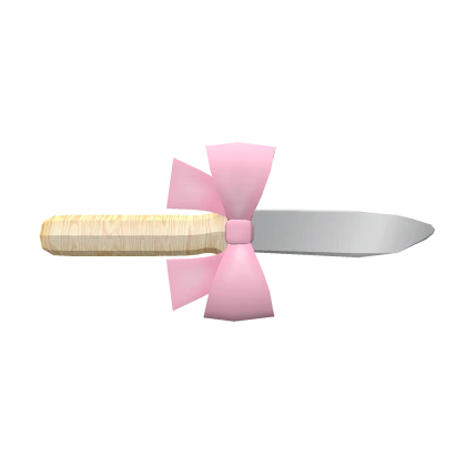  ♡ : knife with pink bow (face) 