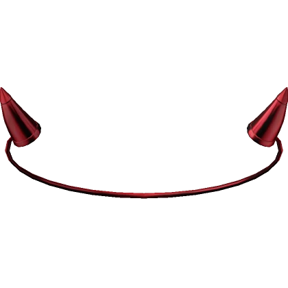 Metal Devil Halloween Horns - Red