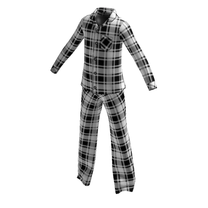 White Plaid Flannel Christmas Pajamas