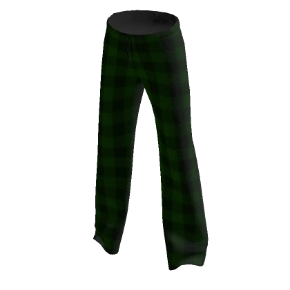 Green Plaid Flannel Pajama Pants