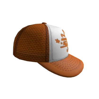 SIDEWAYS STAR TRUCKER CAP -- ORANGE