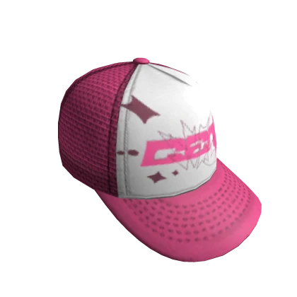 BACKWARDS GENK[NITE] TRUCKER CAP -- PINK