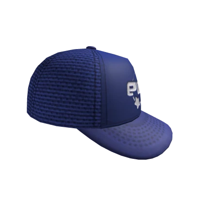 SIDEWAYS EV!L TRUCKER CAP -- BLUE
