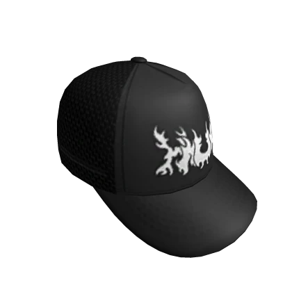BACKWARDS HAUNT TRUCKER CAP -- BLACK