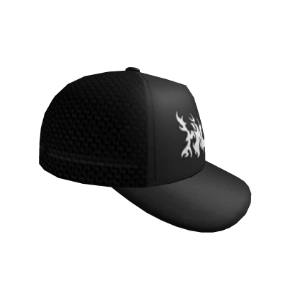 SIDEWAYS HAUNT TRUCKER CAP -- BLACK