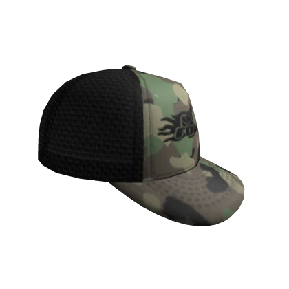 SIDEWAYS ROADSTER TRUCKER CAP -- CAMO