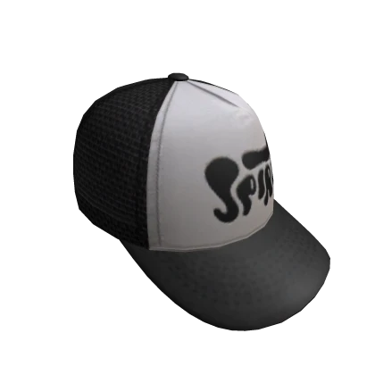 BACKWARDS SPIRT TRUCKER CAP -- BLACK / WHITE