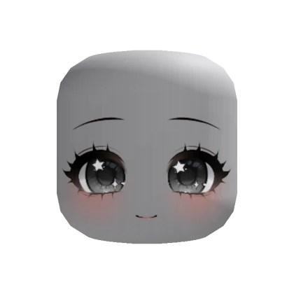 kawaii shiny star chibi face (recolorable)